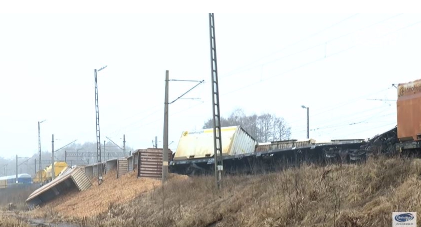 Pod Sokółką wykoleił się pociąg