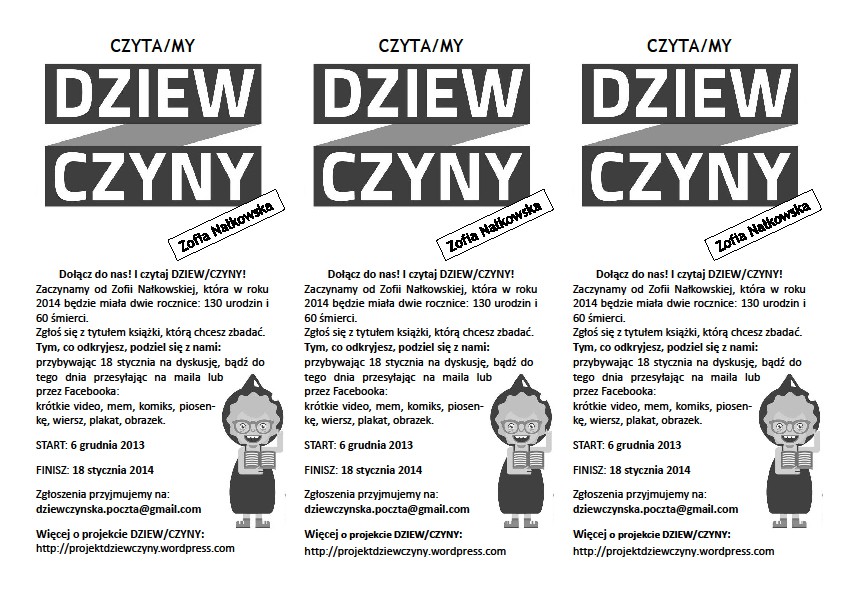 Czyta/my Dziew/czyny: Zofia Nałkowska 