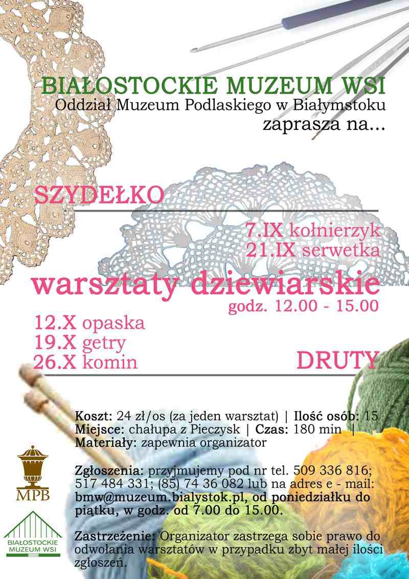 Warsztaty dziewiarskie w muzeum wsi