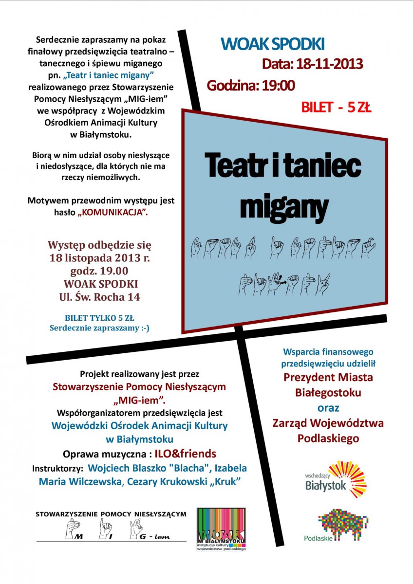 Teatr i taniec migany za 5 zł