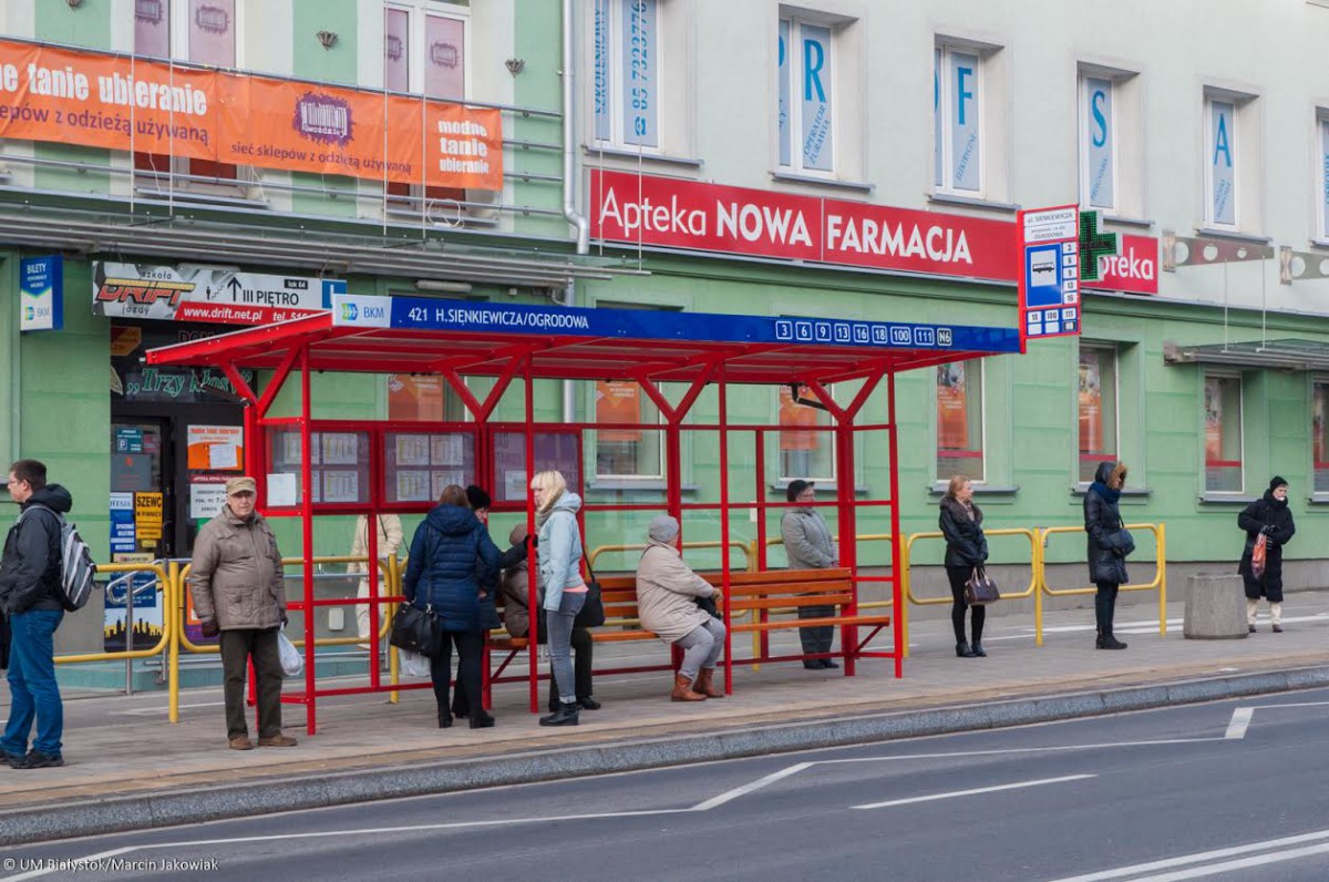 Nowe wiaty przystankowe w Białymstoku