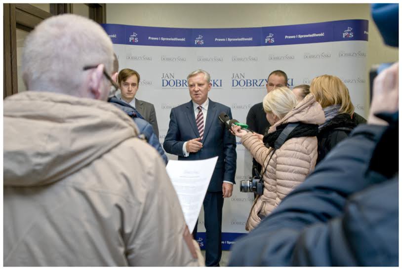 Jan Dobrzyński z poparciem taksówkarzy