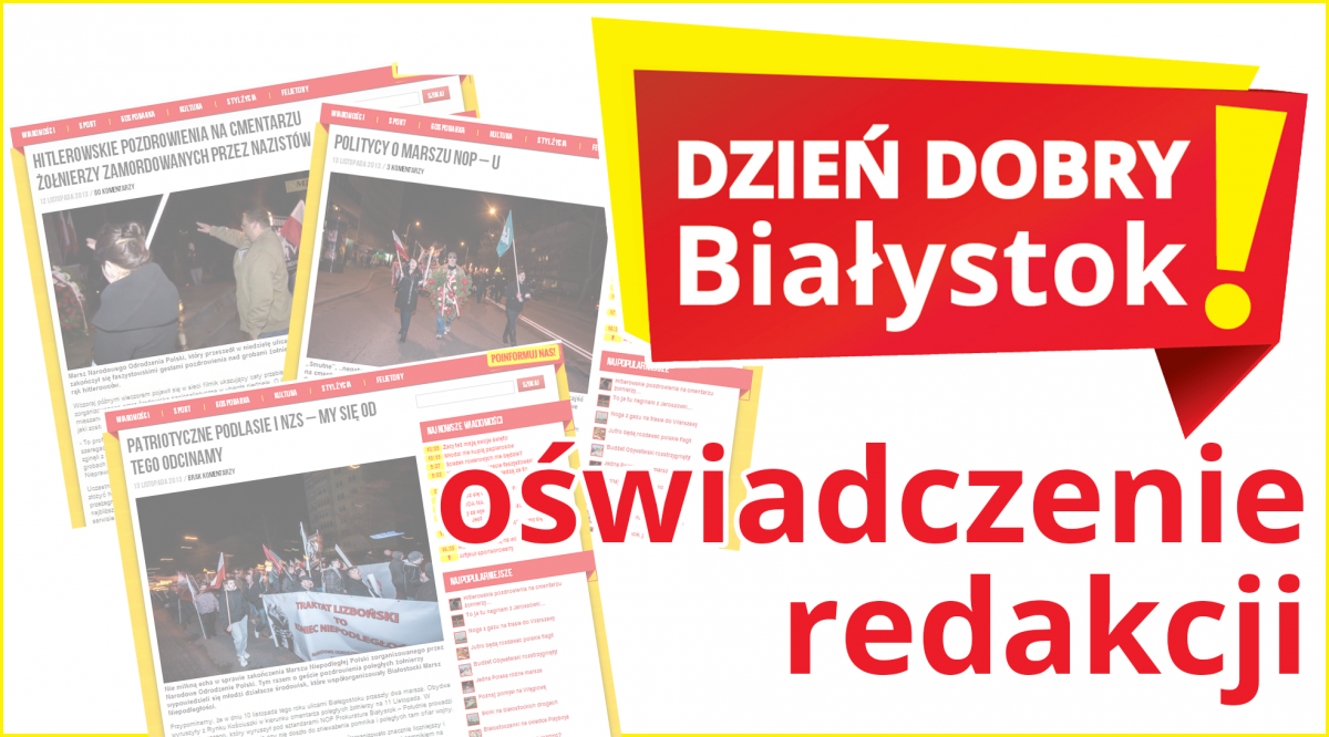 OŚWIADCZENIE REDAKCJI