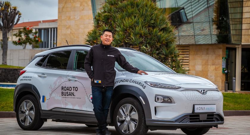 Elektryczny Hyundai KONA przejedzie trasę z Gran Canarii do Korei