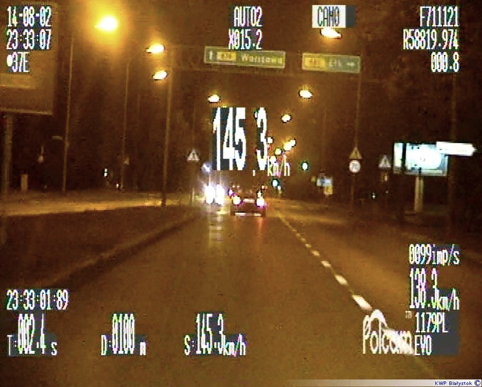 Rajd ulicami Białegostoku – 145 km/h
