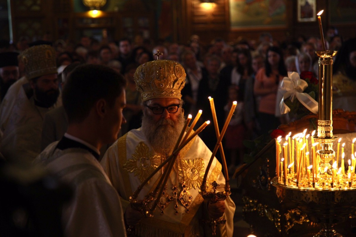 Patriarcha Jan X w Białymstoku. Przewodniczył liturgii w cerkwi Świętego Ducha