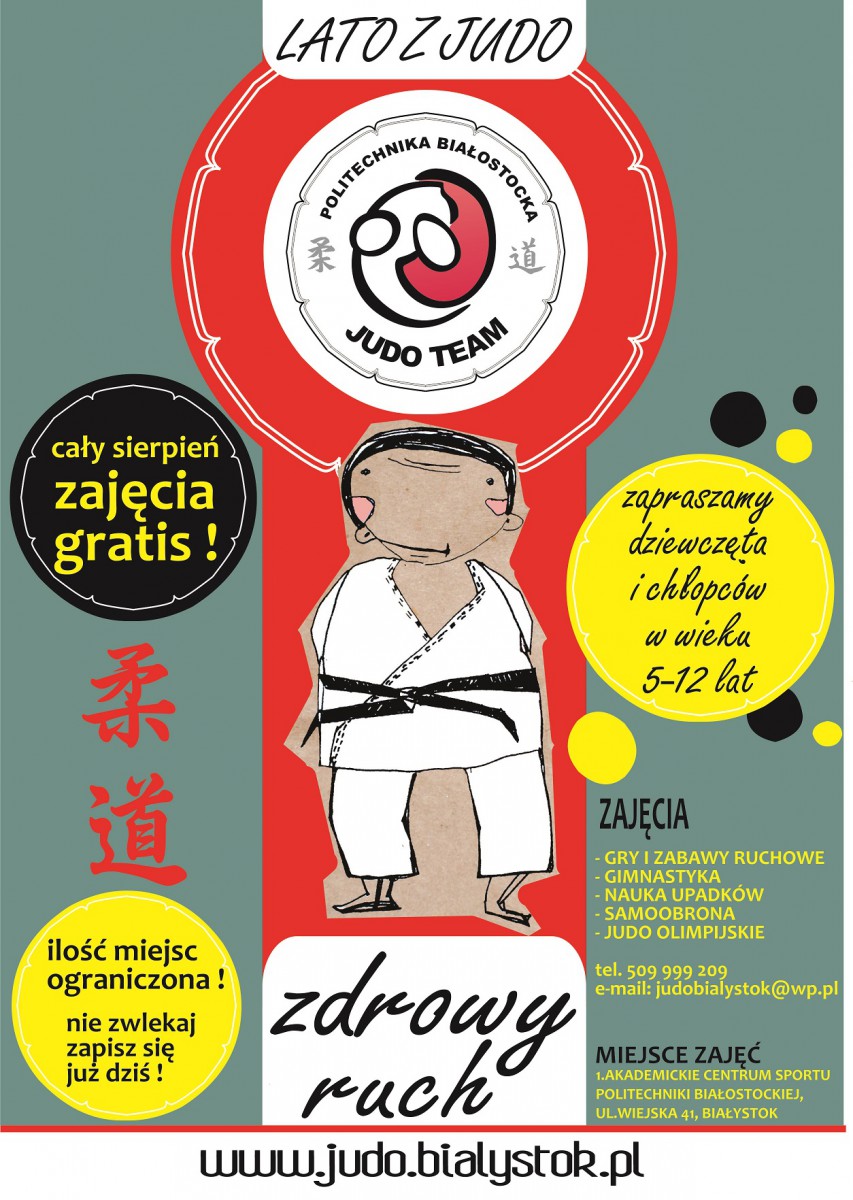 Zapisz dziecko na bezpłatne zajęcia rekreacyjne judo. Start w sierpniu