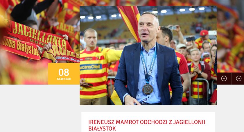 Władze klubu nie czekały do poniedziałku. Mamrot dziś pożegnał się z Jagiellonią