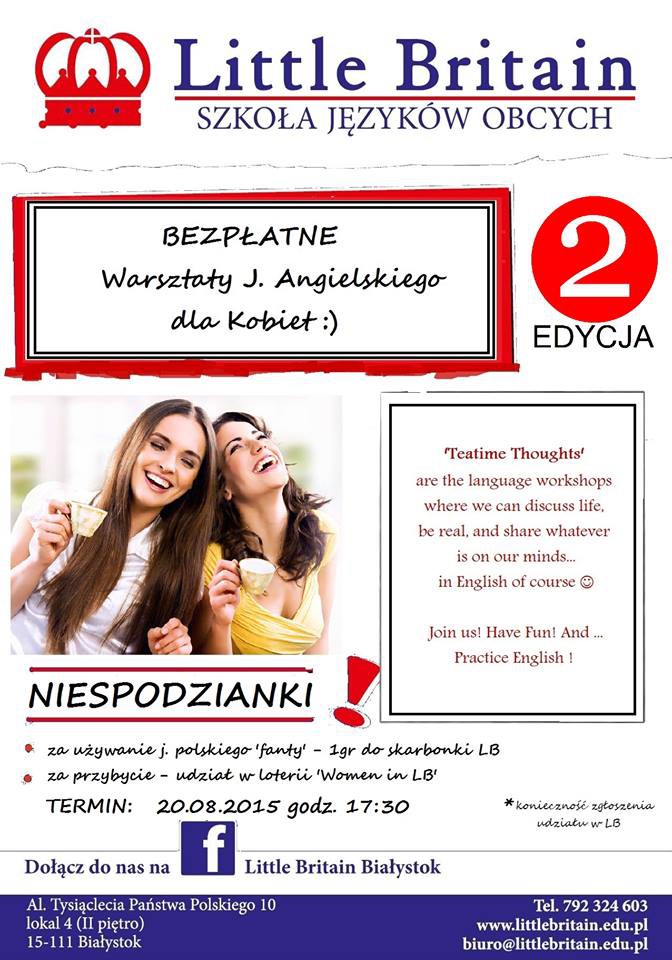 Bezpłatne spotkanie dla kobiet z językiem angielskim