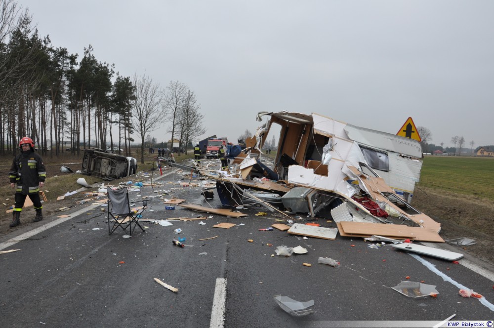 Groźny wypadek pod Grajewem