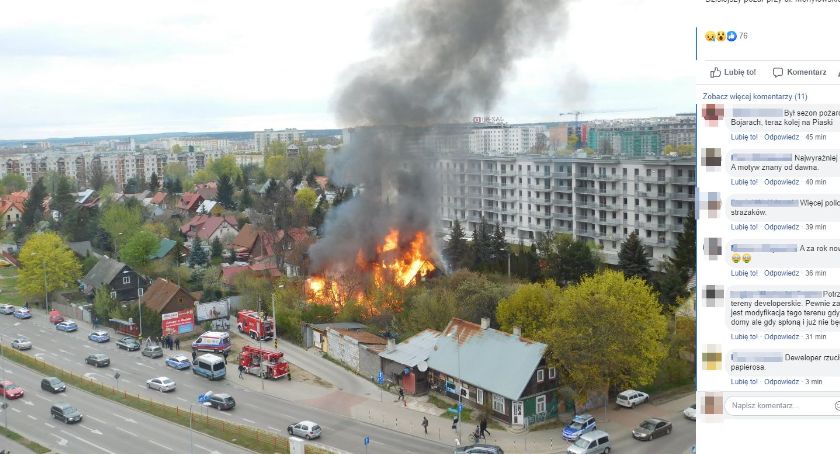 Pożar drewnianego domu gasiło 7 zastępów straży pożarnej