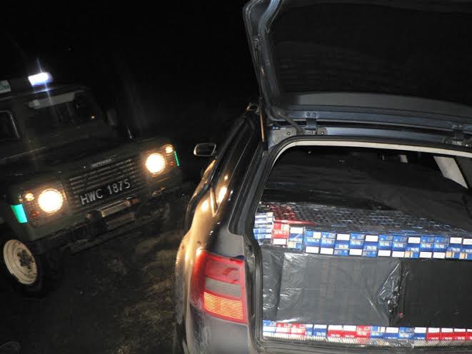 Audi wyładowane papierosami po brzegi