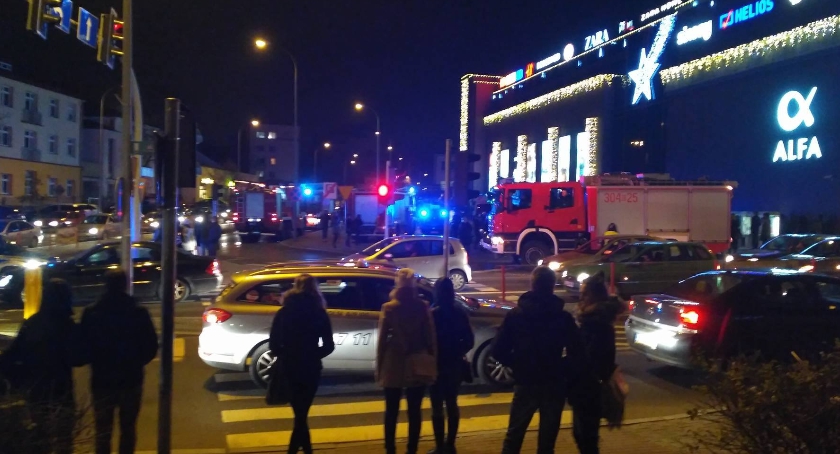 Alarm pożarowy w Galerii Alfa