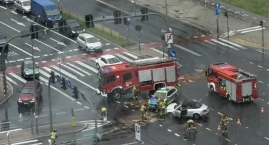 Wypadek w centrum Białegostoku: zderzenie osobówek. Dwie osoby wylądowały w szpitalu