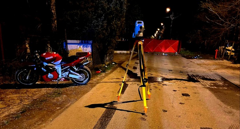 WYPADEK Z UDZIAŁEM MOTOCYKLISTY