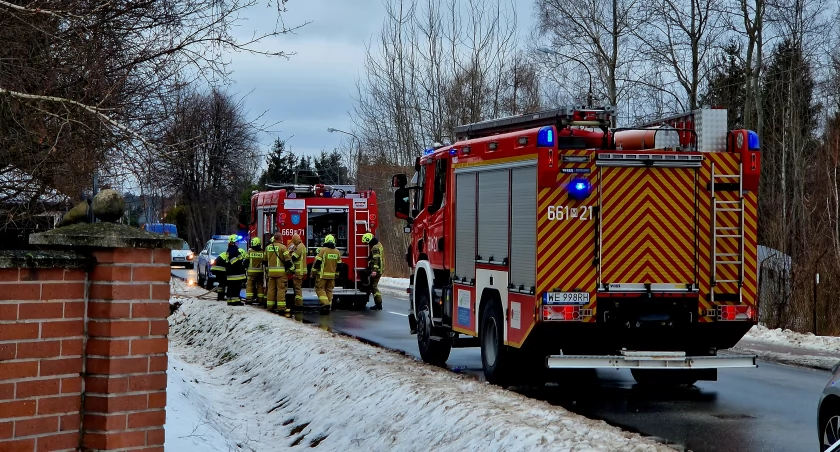 POŻAR NA PODDASZU W LIPKOWIE