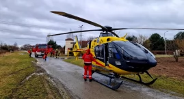 INTERWENCJA OSP STARE BABICE, KARETKI PRM I ŚMIGŁOWCA LPR