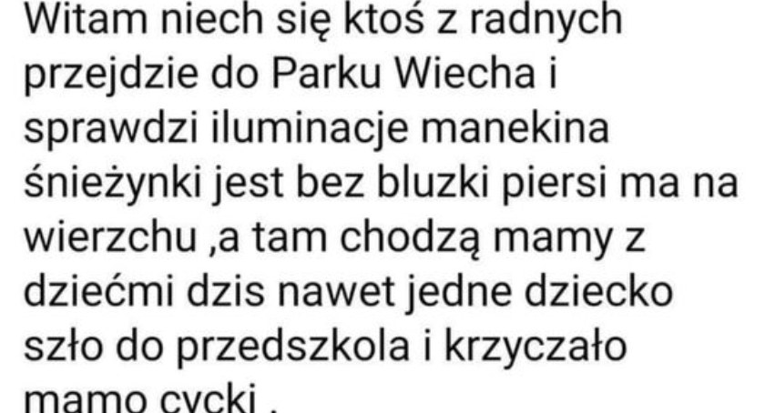 Zatroskana obywatelka spaceruje po parku Wiecha