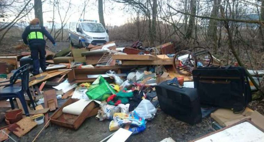 Wandalizm na terenie lasku Bródnowskiego