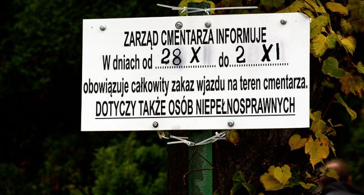 Zarząd Cmentarza – niepełnosprawni spadajcie!