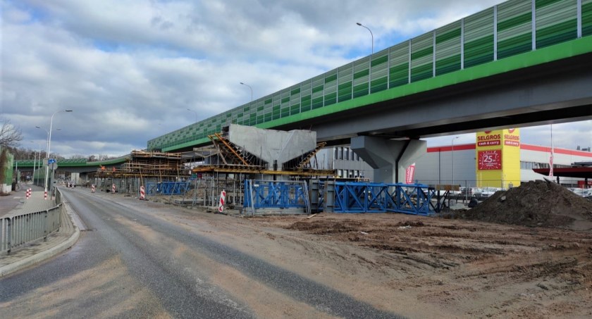 Budowa estakady Marsa z Żołnierską. Zdjęcia z budowy