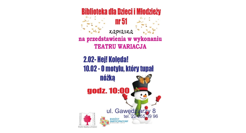 Zaproszenie na przedstawienia w wykonaniu Teatru Wariacja!