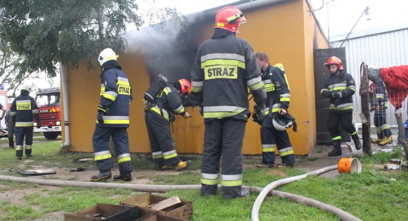 Pożar domu w Leniach Wielkich