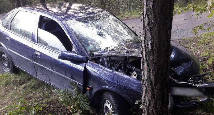 Pijany wjechał w drzewo i skasował auto
