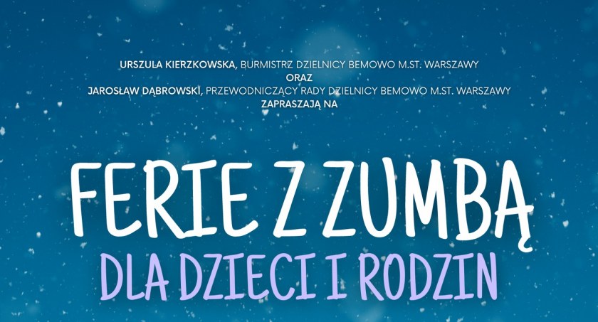 Ferie nie będą nudne! Zumba dla dzieci i rodzin z dziećmi!