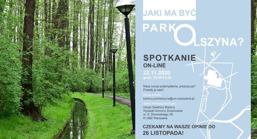 Jaki ma być Park Olszyna? - Masz pomysł? Weź udział w spotkaniu on-line!