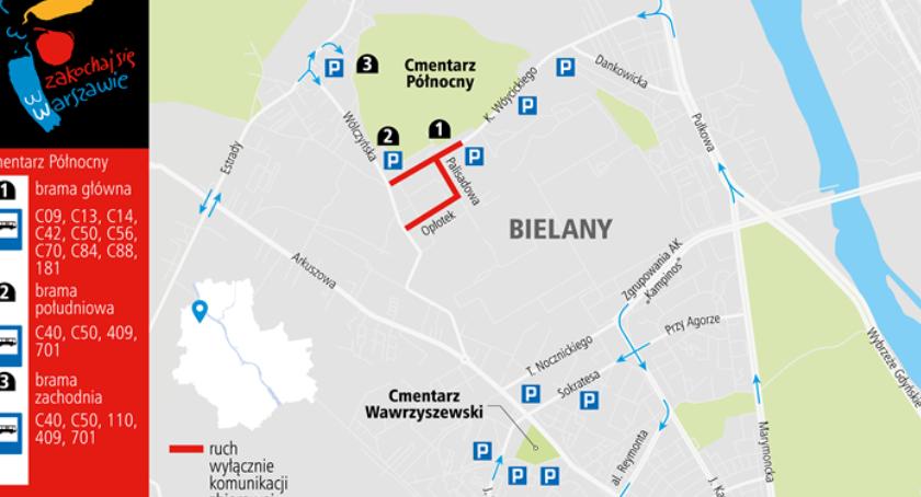 Wszystkich Świętych: zamknięte ulice przy cmentarzach. Na Bielanach zmiany już w weekend