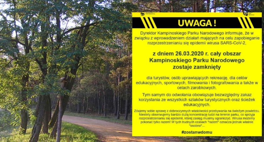 Koniec Kampinosu - zero spacerów, zero wypraw...