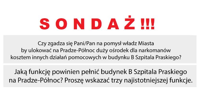 Sondaż na Pradze - mieszkańcy przeciw ośrodkowi dla narkomanów a za psychiatrią dziecięcą