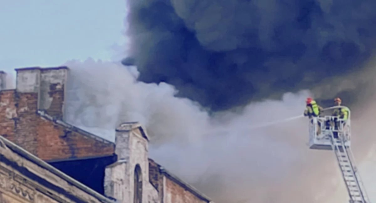 Pożar na Wileńskiej: Ewakuowano siedem osób