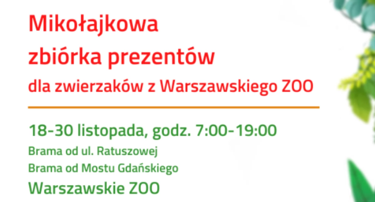 Mikołajkowa pomoc dla mieszkańców warszawskiego ZOO – przyłącz się do akcji!