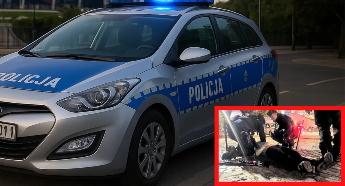 Policjanci uratowali kibica z poważnym urazem głowy