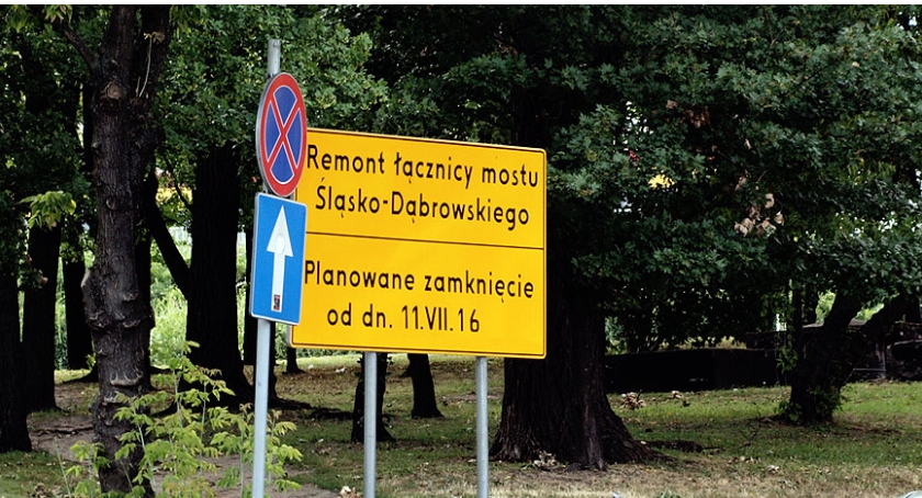 Zamknięty wjazd na Most Śląsko Dąbrowski