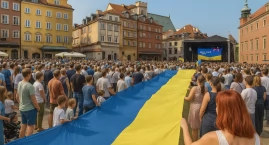 Dzień Niepodległości Ukrainy - wielka akcja wsparcia na Placu Zamkowym
