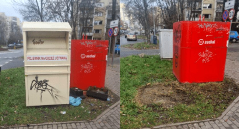 Ani śladu po nielegalnych kontenerach na ubrania!