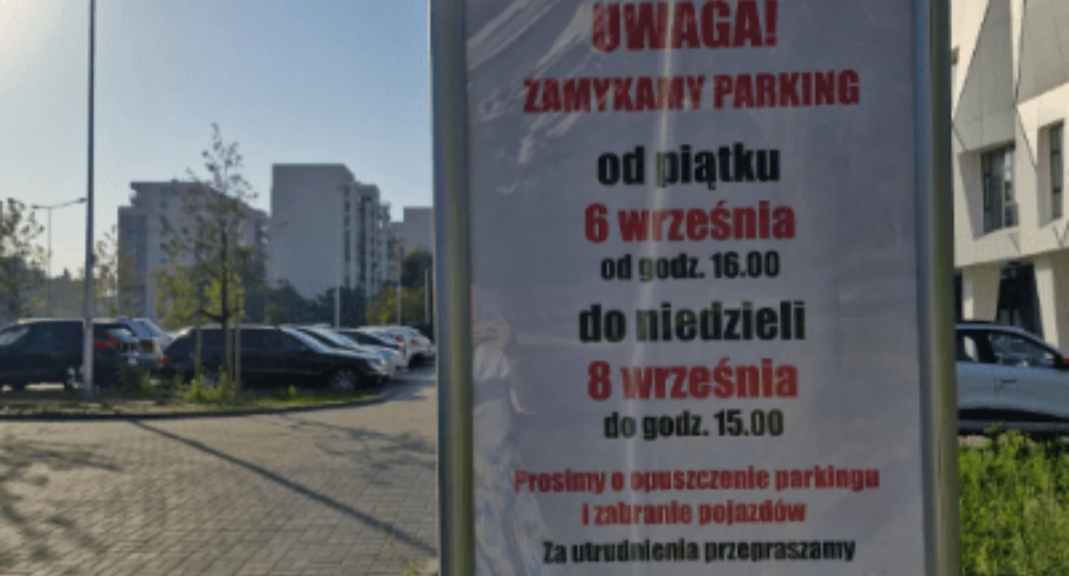 Uwaga Kierowcy! Parking przy Ursynowskim Urzędzie Ponownie Zamknięty!