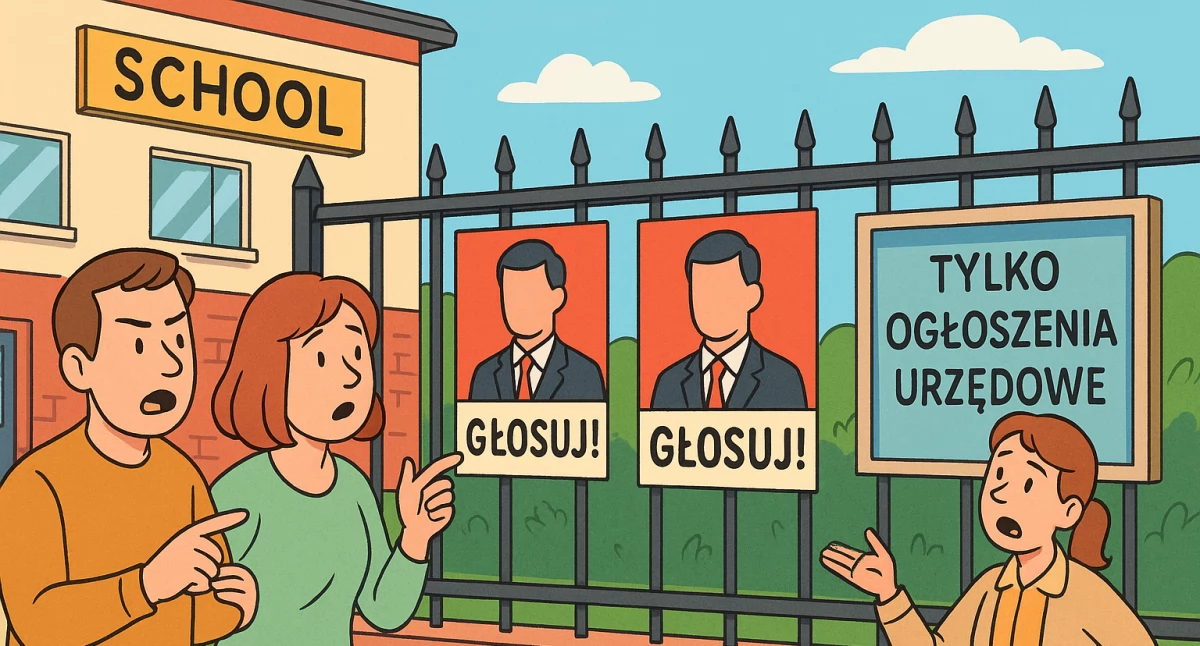 Nocna akcja sztabu Karola Nawrockiego. Plakaty przy szkołach wywołały burzę – czy doszło do złamania prawa?