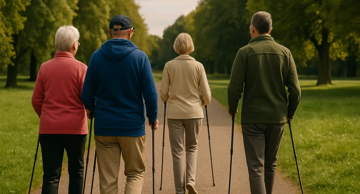 Nordic walking i rozmowy o zdrowiu psychicznym dla seniorów