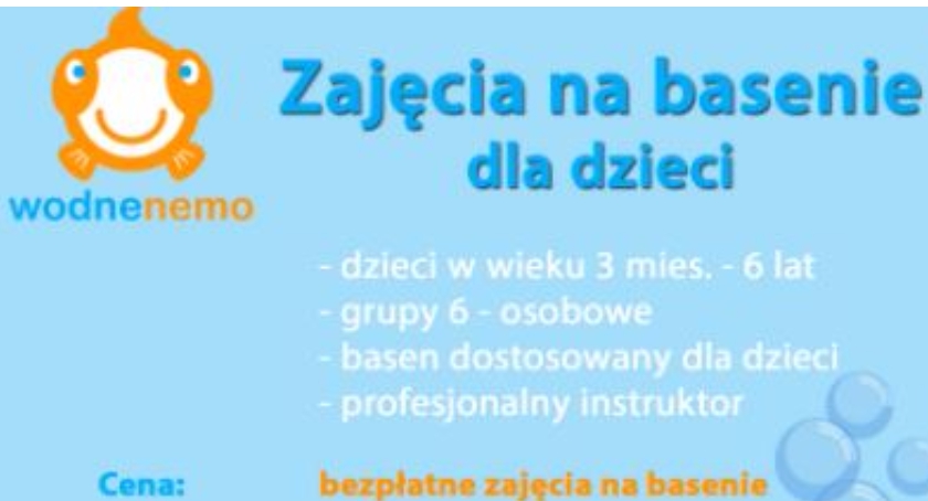 Bezpłatne zajęcia na basenie.
