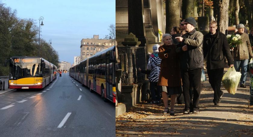 Wszystkich Świętych: zmiany w ruchu, linie specjalne w Wawrze 