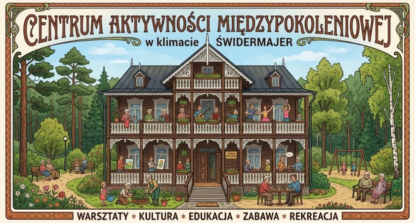 Nowe serce Wawra. Nadchodzi Centrum Aktywności Międzypokoleniowej w klimacie świdermajer