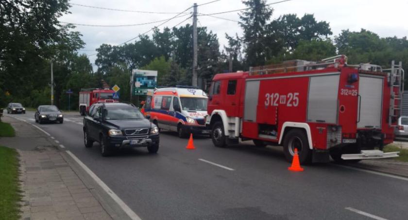 Niegroźny wypadek na Wale Miedzeszyńskim