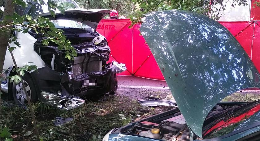 Tragiczny wypadek na Patriotów - zdjęcia straży