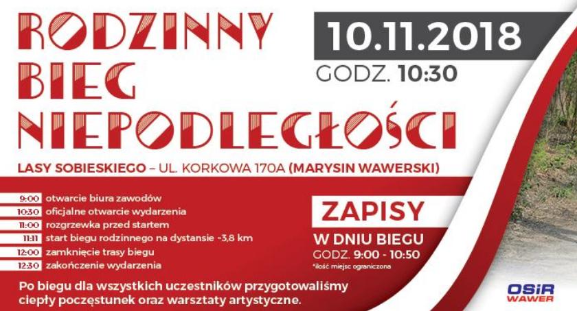 Zapraszamy na Rodzinny Bieg Niepodległości 11.10.18 roku! 