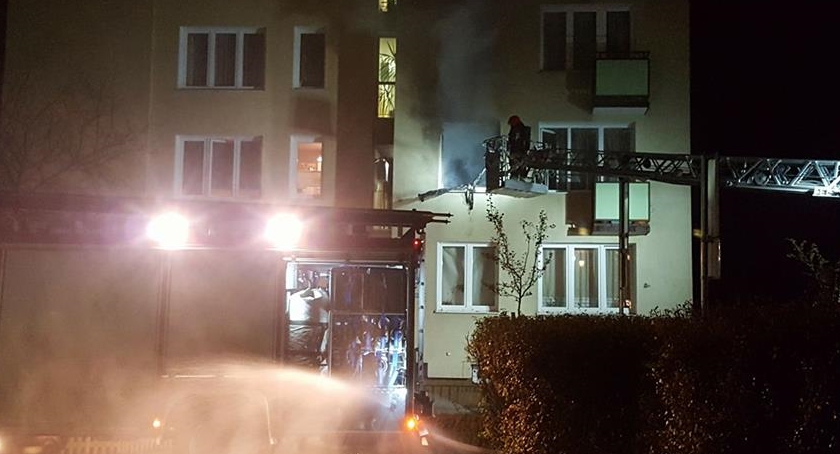 Pożar na Marysinie. Na szczęście nikomu nic sie nie stało