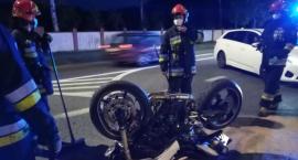 Wypadek z udziałem motocykla na ulicy Korkowej [ZDJĘCIA]